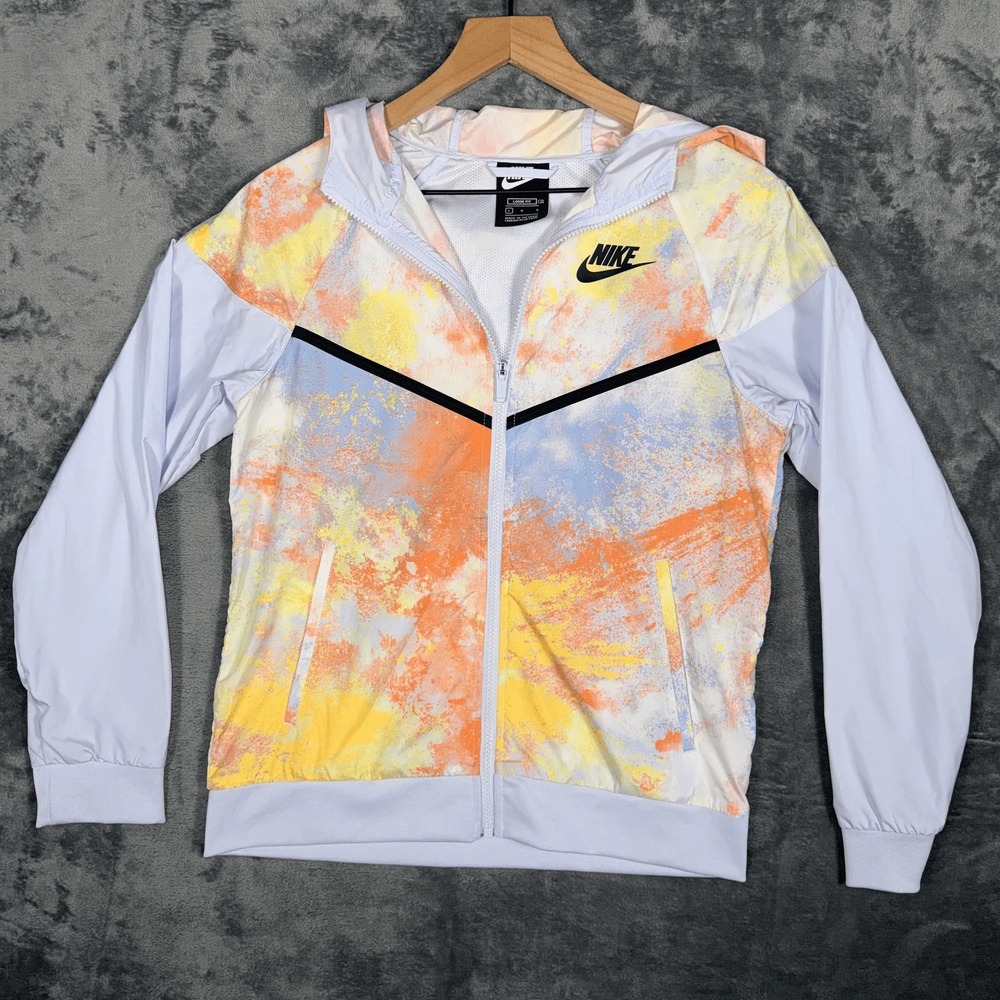 Nike Girls Windrunner Jacket Full‎ Zip Hoodie L Multicolor Loose Fit
